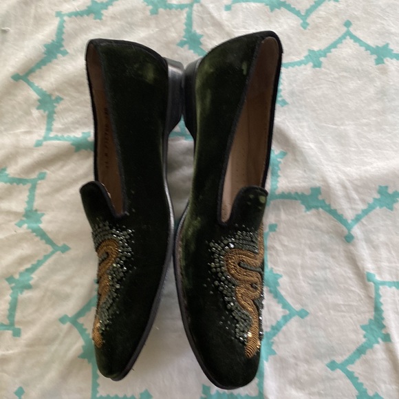 Donald & Lisa Pliner signature velvet snake beaded loafer size 11 - Picture 6 of 13